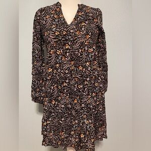 Anthropologie Maeve Dress Women’s Size XS Brown Floral Boho Business Casual‎